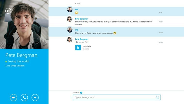 Skype ново приложение Windows 8.1