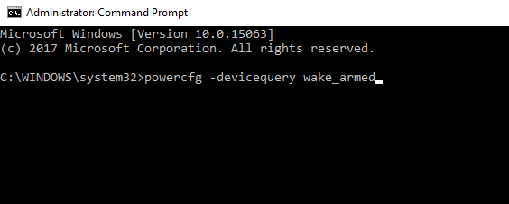 powercfg -vevicequery wake_armed Windows 10 კომპიუტერი არ დარჩება ძილის რეჟიმში