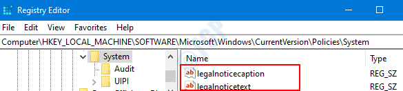 Kirjautumisviestin mukauttaminen Windows 10: ssä Rekisterieditorilla