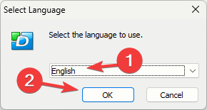 Изберете езика на драйвера dymo labelwriter 400 за Windows 10