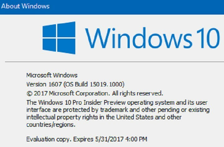 Windows 10 build 15019 -ongelmat: asennus epäonnistuu, musta näyttö käynnistyksen yhteydessä ja paljon muuta