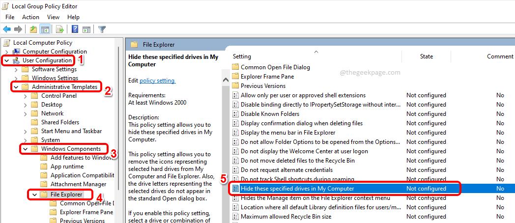 วิธีซ่อนหรือแสดงไดรฟ์เฉพาะใน Windows 11, 10