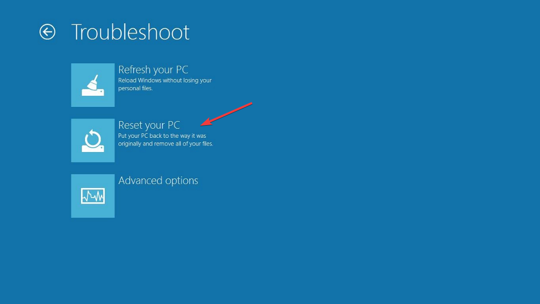 Reset-pc Windows 10 klaida netio sys