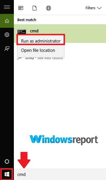 cmd ajaa järjestelmänvalvojana Windows 10 Language Pack -virhe 0x800f0954