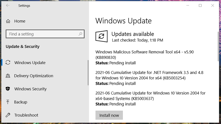 Windows Update'i vahekaart Lifecam Studio ei tööta