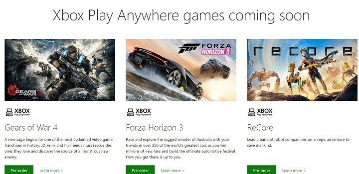 Xbox Play Anywhere-spil kan nu forudbestilles