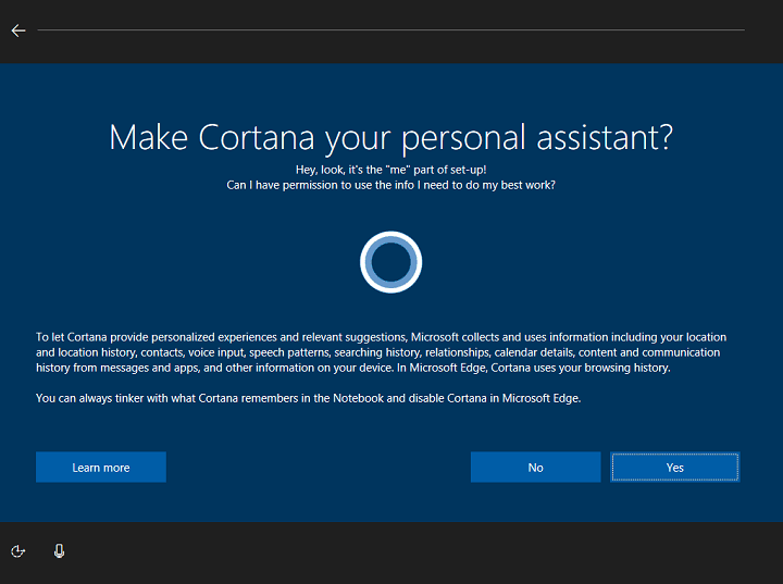 CortanaはすぐにWindows10PCのセットアップを支援します
