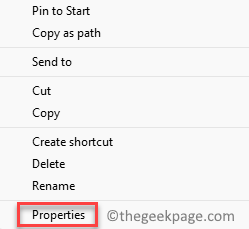 Screenshots Folder დააწკაპუნეთ მარჯვენა ღილაკით Show More Options Properties