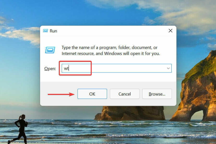 Ouvrir le terminal Windows élevé à partir de la commande Exécuter