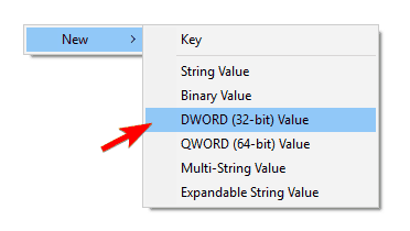nya DWORD kan inte logga in i Outlook