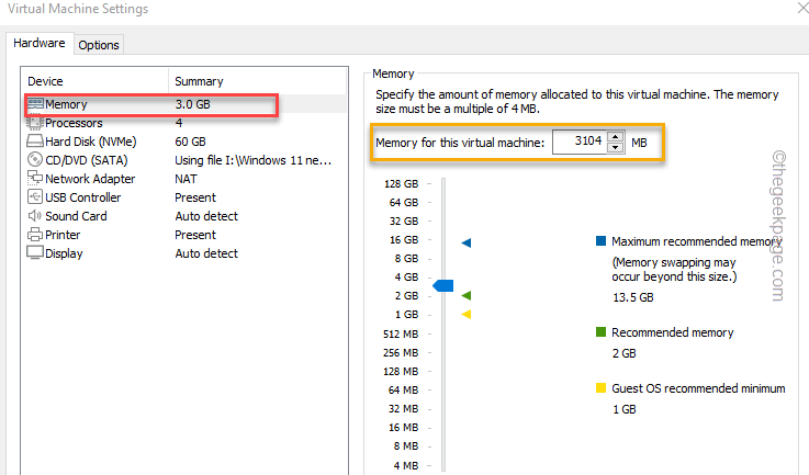 Inte tillräckligt med fysiskt minne är tillgängligt i VMWare Workstation Fix
