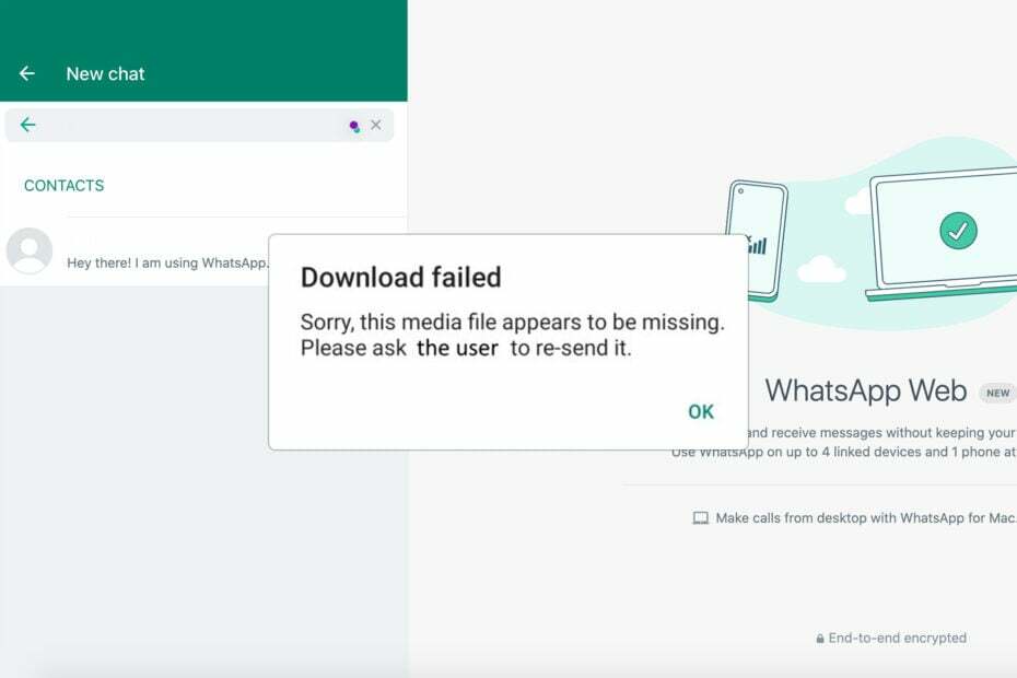 Fix: Download nicht möglich. Bitte darum bitten, dass es Ihnen erneut gesendet wird. WhatsApp-Fehler