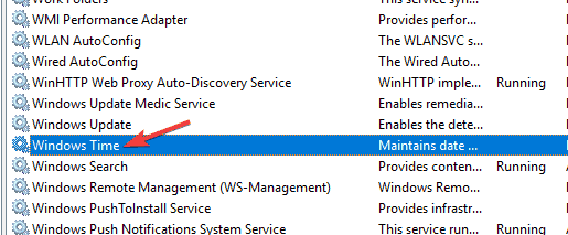 Servizio Ora di Windows non installato