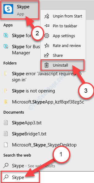 Désinstallation de Skype