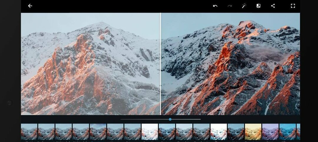 Adobe Photoshop Express_meilleur logica di ritocco foto