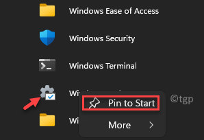 Start -menu Alle apps Windows -værktøjer Højreklik på Pin til start