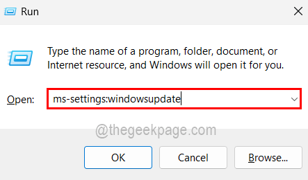 Ouvrez la mise à jour Windows à partir de Run 11zon
