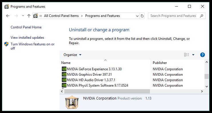 Kode kesalahan driver NVIDIA GeForce 0x0003