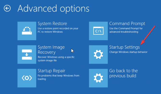 startup-settings-cant kustutada mountuup kausta