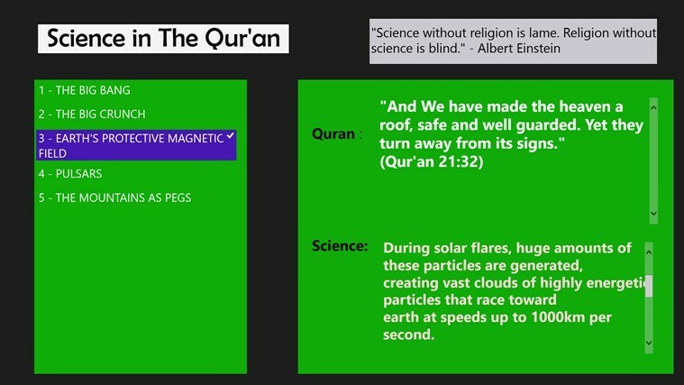 Wissenschaft im Koran Windows 8