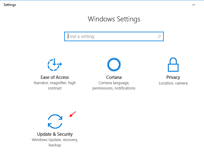 Настройки Обновление безопасности Windows 10