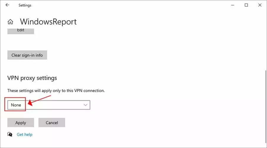 tarkista VPN-välityspalvelimen asetukset Windows 10:ssä