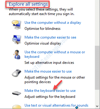 Направете компютъра по-лесен за използване Разгледайте настройките Направете клавиатурата по-лесен за използване