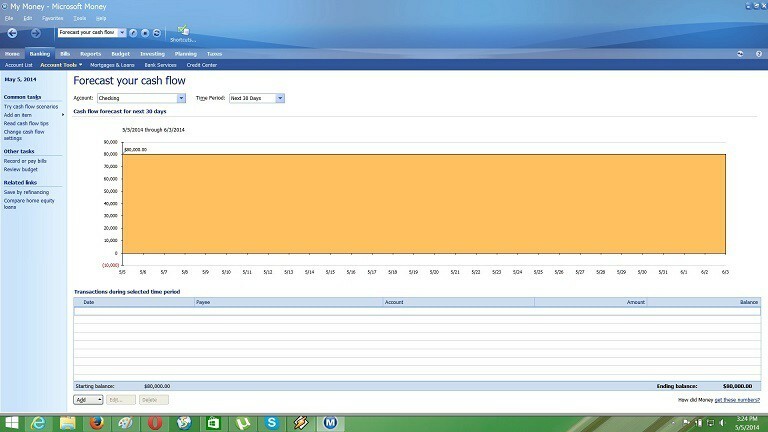 Käytä Microsoft Money -sovellusta Windows 8, 10 -käyttöjärjestelmässä Plus Sunset Deluxe -version kanssa