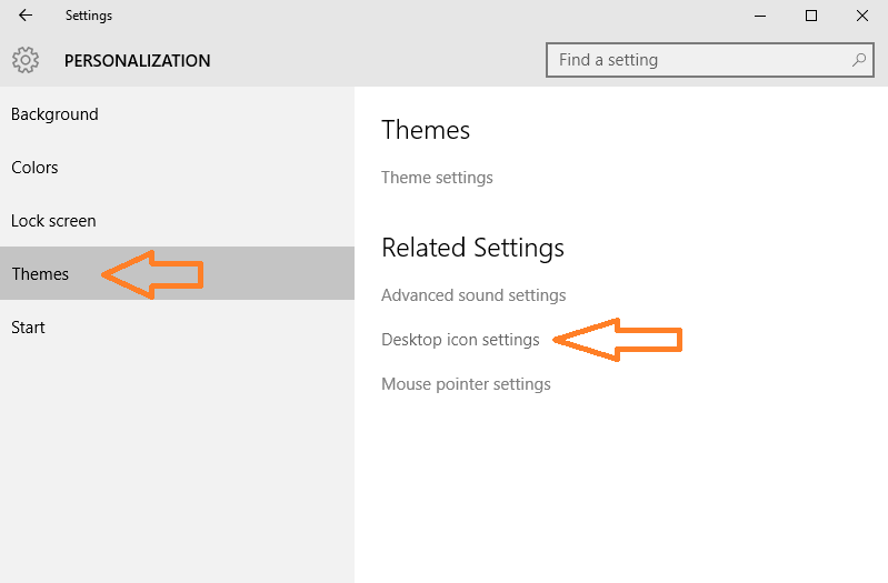 Desktop-Icon-Einstellungen