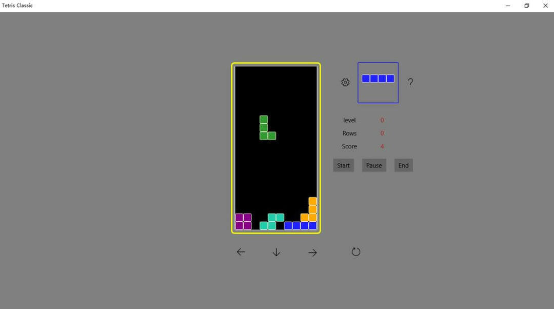 aplikacija tetris classic za Windows 10