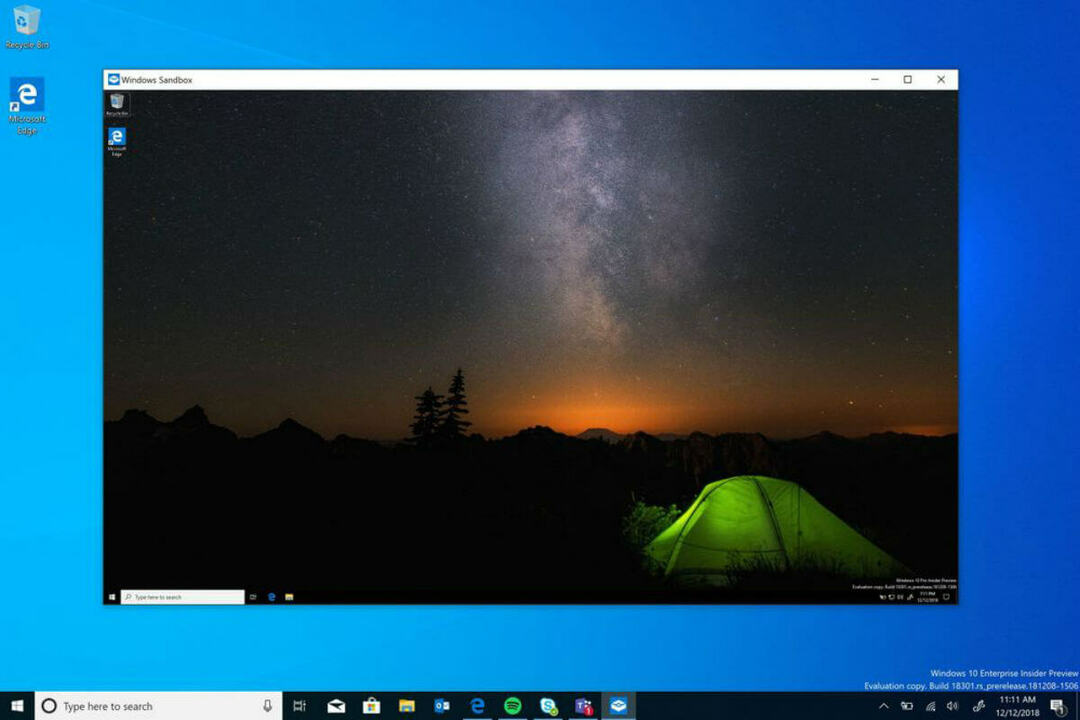 Windows Sandbox ti consente di eseguire app in modo sicuro in isolamento