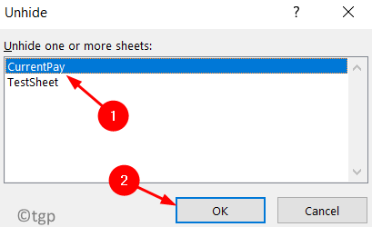 Excel เลิกซ่อนแผ่นงาน Min