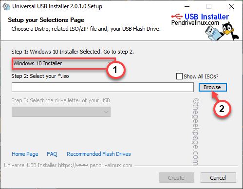 „Windows 10 Installer“ naršymas Min
