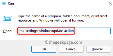 Uruchom akcję Windows Update Min