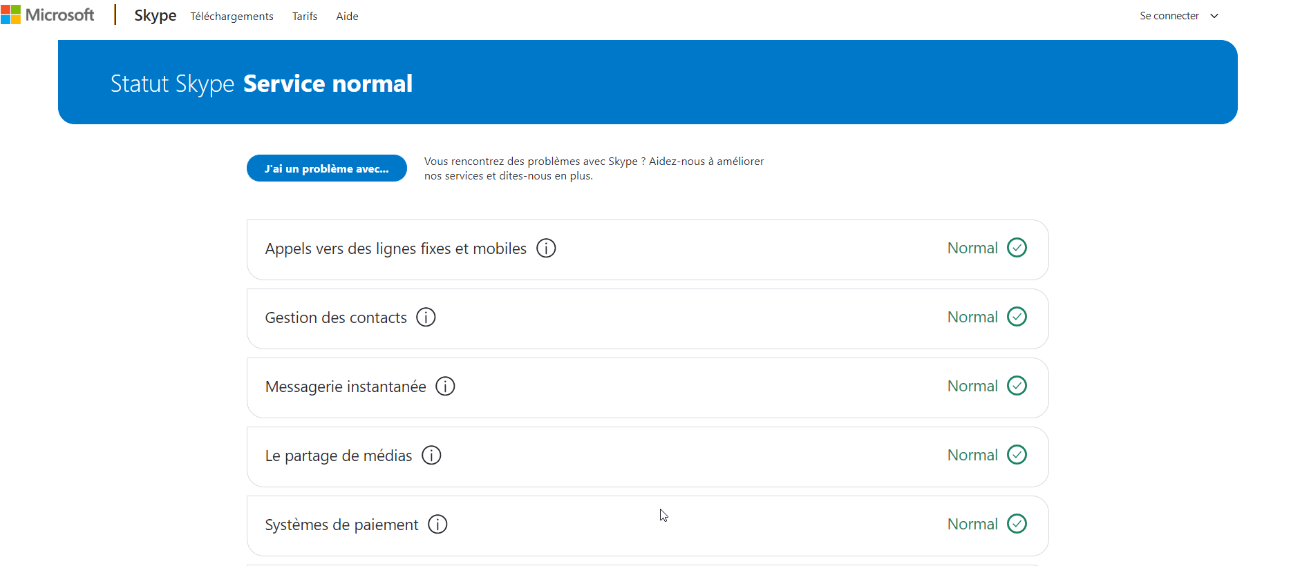 Verifica lo statuto di Skype