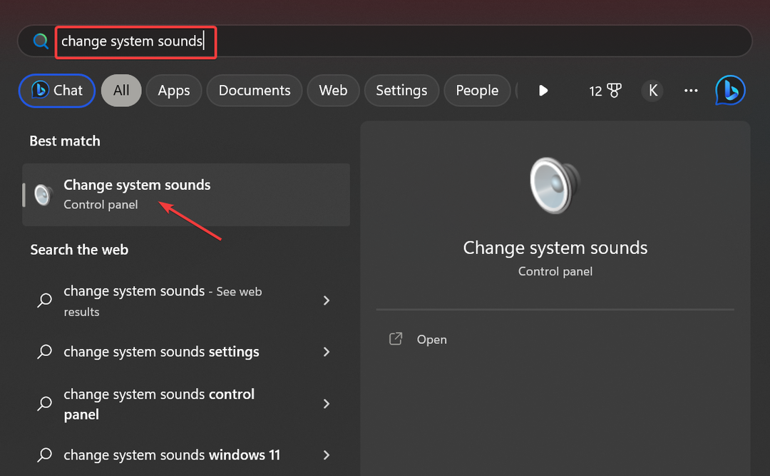 verander systeemgeluiden om te repareren Spatial Sound blijft overschakelen naar Windows Sonic