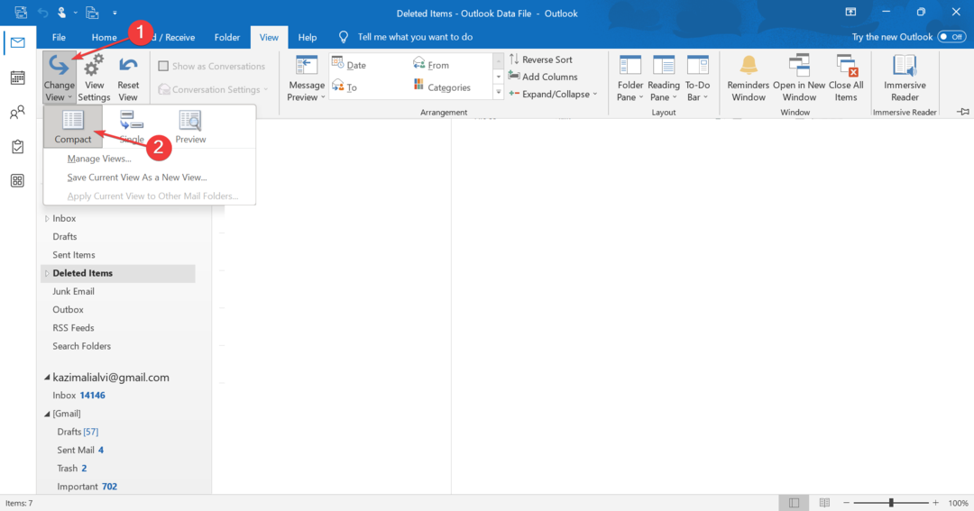 Como redefinir a exibição do Outlook para suas configurações padrão