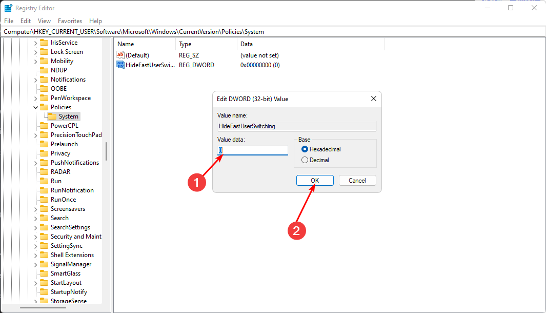 Utilizatorul comutator Windows 11 lipsește: 4 moduri de a-l activa