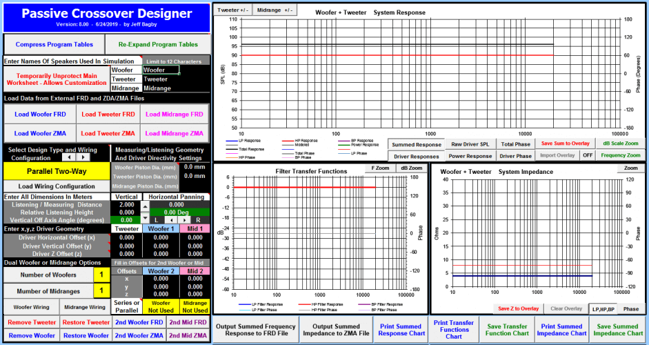 Software Passive Crossover Designer para crossover designers