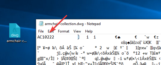 Файл DWG открыт в блокноте - эта версия файла чертежа не поддерживается