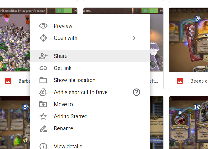 Поділитися опцією поділитися папкою Google Drive з іншими користувачами Gmail