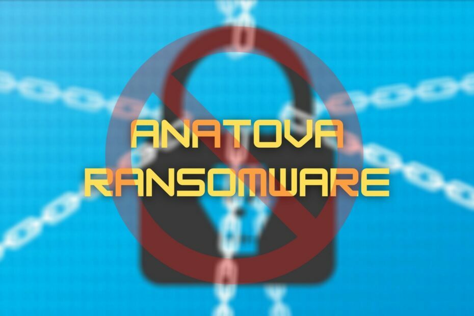 Blokiraj Anatova ransomware