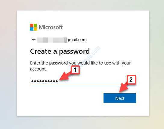 Crea una password Avanti