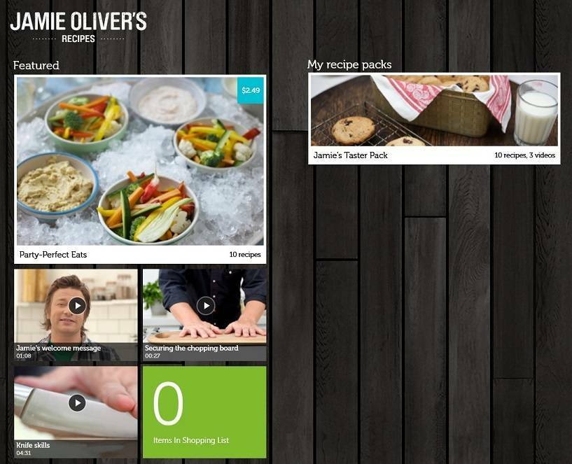 Windows 8 Jamie Oliver -sovellus