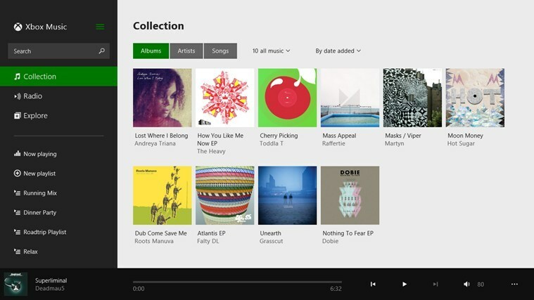 Вбудований додаток Music для Windows 8.1, 10 покращує функціональність вкладки "Explore"