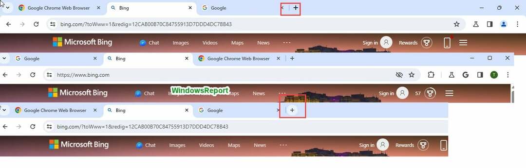 Chrome Refresh 2023: Google testaa uusia muunnelmia Uusi välilehti -painikkeelle