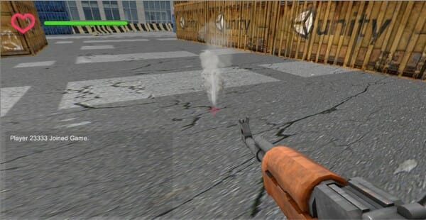 Spelaren skjuter marken