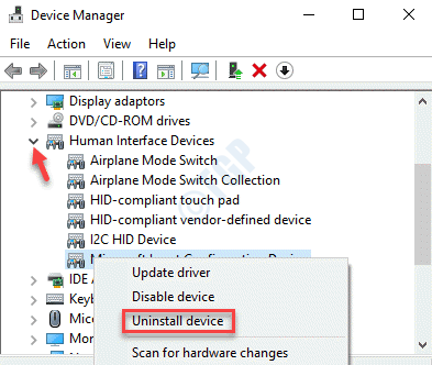 Device Manager Human Interface Devices Perluas Uninstall Device