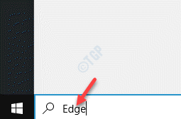 Démarrer la barre de recherche Windows Edge