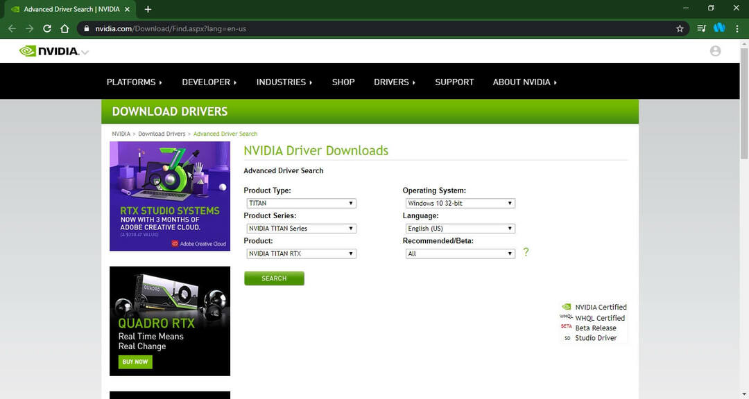 CORRECTIF: impossible de télécharger le panneau de configuration Nvidia